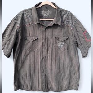 Verdo Moda Men's Charcoal Button Down Shirt